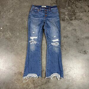 Madewell Women's Blue Stretch Distressed Jeans